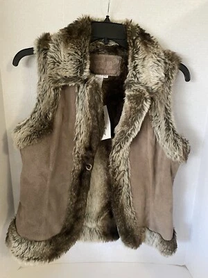 NUEVO LIVE A LITTLE Mezcla de Cuero con Piel Sintética Tostado Completamente Forrado Para Mujer’s Grande Foto 1 de 4