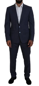 DOLCE & GABBANA Suit Blue Wool MARTINI 3 Piece Slim Fit EU54 / US44 / XL 3000usd - Picture 1 of 18