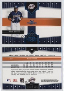2005 Donruss Champions Blue Impressions /100 Tony Gwynn #42 HOF