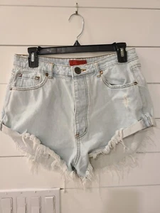 Signature8 Distressed Jean Shorts Blue Size 30" Waist - Picture 1 of 12