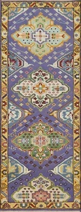 Runner Rug 3x8 ft.Geometric Floral Heriz Serapi Oriental Hand-Knotted Wool Rug - Picture 1 of 12