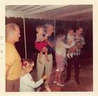 SPARKLERS AND SMOKE - KIDS WOMEN MEN 4TH OF JULY PARTY 1969 VTG PHOTO 615