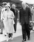 Queen Elizabeth II President Dwight D Eisenhower of America le - 1959 Old Photo