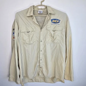 BCF Tan Long Sleeve Fishing Shirt 2XL Ugly Stik Kato Berkley Rogue - Picture 1 of 10