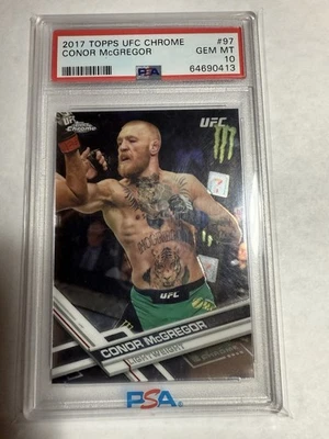 2017 Topps Chrome UFC - Conor McGregor #97 PSA 10 - Image 1 of 2