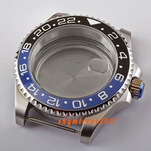40mm black blue Bezel watch case fit ETA 2836 Miyota 8215, DG2813 3804 movement - Picture 1 of 4