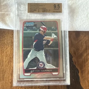 2012 Bowman Chrome #BCP-10 Bryce Harper Refractor RC /500 BGS 9.5 2 10 Sub Grade - Picture 1 of 2