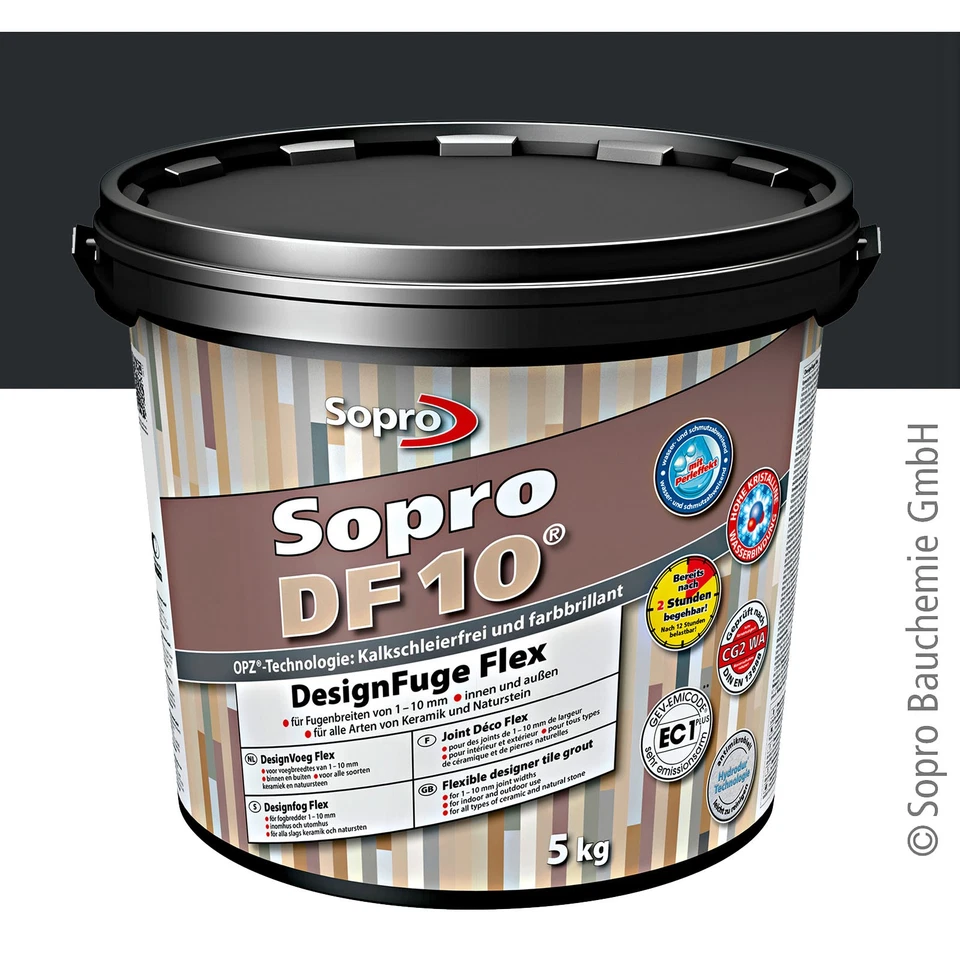 Sopro DesignFuge Flex DF 10 Fugenmörtel Fugenmasse 5 kg Flexfuge - Bild 1 von 1