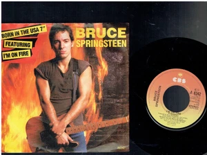 BRUCE SPRINGSTEEN I'M ON FIRE/BORN IN THE USA 7 INCH VINYL SINGLE - Picture 1 of 1
