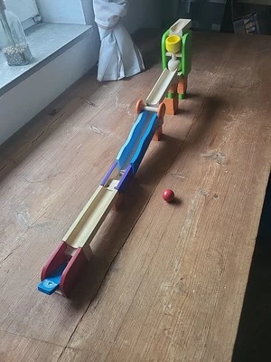 Kugelbahn Kinder Trix Track Holz Set Throw & Roll - Bild 1 von 4