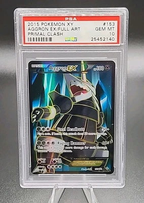 PSA 10 Gem Mint 2015 Pokémon XY Full Art Aggron EX Primal Clash #153 - Image 1 of 2