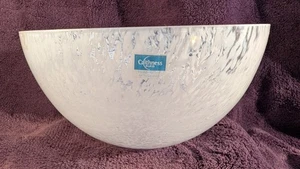 Caithness, Scotland - White & Clear Art Glass Bowl, 13.5cm dia. 6.5cm tall - VGC - Picture 1 of 10