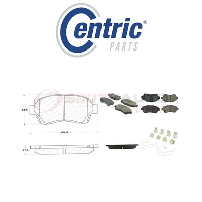 Centric Semi Metallic Brake Pads w Shim for 1995-1997 Toyota Avalon 3.0L V6 qq - Imagem 1 de 4