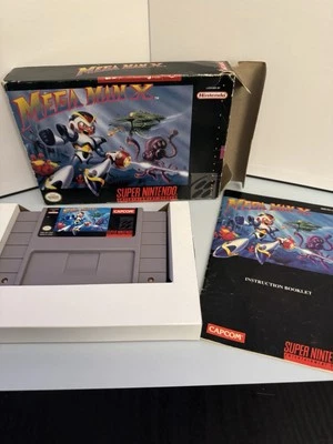 Mega Man X (SNES, 1994) W/ Box And Manual-￼ Authentic Tested And Working - Image 1 of 4