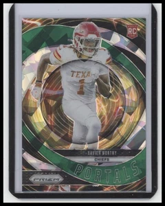 2024 Panini Prizm #10 Xavier Worthy Portals Green Ice Prizm - Picture 1 of 1