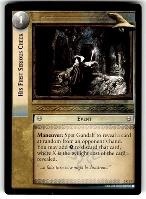 Lord of the Rings Realms of the Elf Lords Card #3C33 His First Serious Check - Image 1 of 4
