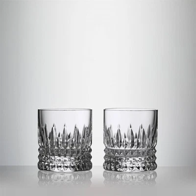 Juego de 2 vasos Waterford Diamond lados rectos | vajilla de vidrio transparente de 6 oz Foto 1 de 4