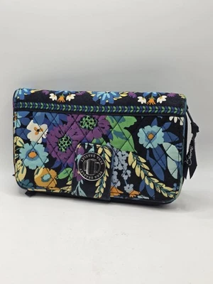 Vera Bradley Turn Lock Wallet RETIRED Midnight Blues Pattern - Image 1 of 4