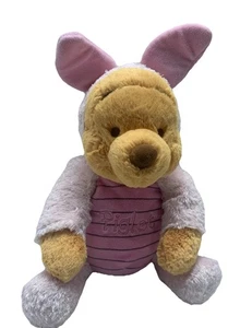 Disney Baby Plush Winnie the Pooh as Piglet Rattle Chime Soft Stuffed Animal 11” - Picture 1 of 10