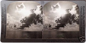 Keystone Stereoview Equatorial Sunrise, Java, D. E. I. from 1930s T400 Set #T266 - Picture 1 of 2