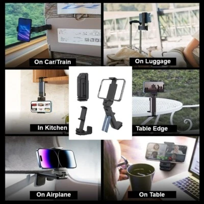 Handsfree Multi-scenario Clamp Portable Foldable Mobile Phone Holder Desk Stand - Image 1 of 4