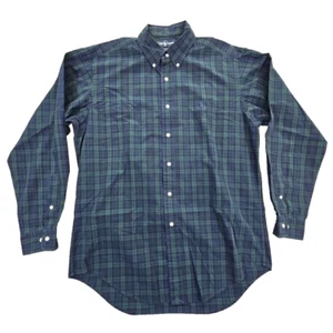 Ralph Lauren Shirt Men's 15 1/2 34/35 Green Blue Yarmouth Plaid Y2K Old Money - Picture 1 of 17