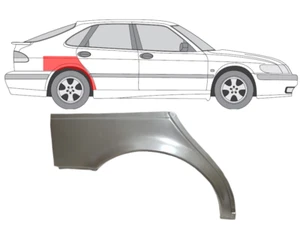 Für SAAB 9-3 1998- 2003 5 tur Radlauf Reparatur Blech Kotflügel / Rechts - Picture 1 of 3