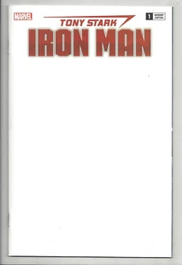 TONY STARK IRON MAN #1 BLANK SKETCH VARIANT 1st PRINT Avengers 2018 NM- NM - Picture 1 of 4