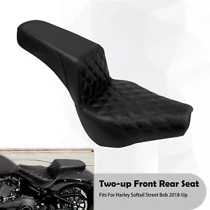 Rider Passenger Club Style Step Up Seat For Harley Softail Street Bob FXBB 18-24 - Bild 1 von 14