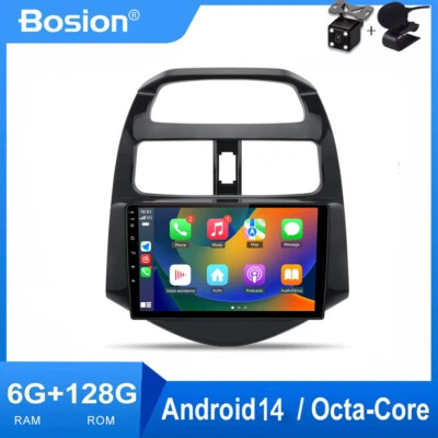 适用于 2010 - 2015 雪佛兰 Spark 汽车收音机 Android 14 GPS 导航 WIFI CarPlay 6G+128G — 第 1/4 张图片