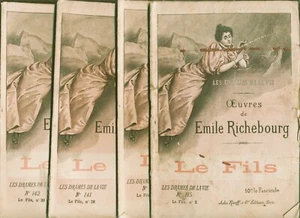 LE FILS 6 PAPERBACK BOOKLETS OF SERIES  LES DRAMES DE LA VIE  C. 1900'S - Bild 1 von 2