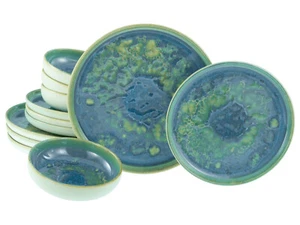 CreaTable - Yuki - Tellerset 12-tlg (Grün-blau) - Bild 1 von 8