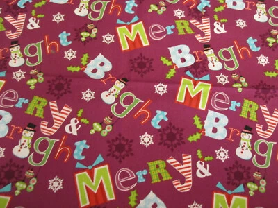 Muñecos de Nieve Sobre Púrpura Feliz y Brillante por M'Liss Color Brillante Navidad 28x44 Foto 1 de 4