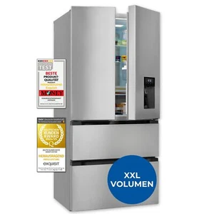 Exquisit Frenchdoor No-Frost 506 L Wasserspender FD5490-160-WS-201E inoxlook - Bild 1 von 8