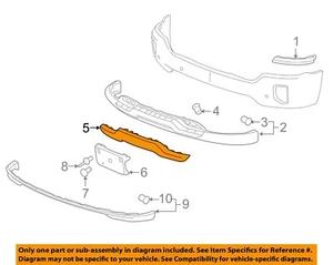 Componentes de parachoques delantero GM OEM 16-19 Silverado 1500 - placa deslizante 23243083 - Imagen 1 de 2