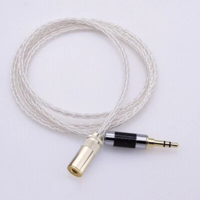 3.5mm 2.5mm 4.4mm Male to Female 5N PCOCC Silver Plated AUX Cable Audio Adapter - Image 1 of 3