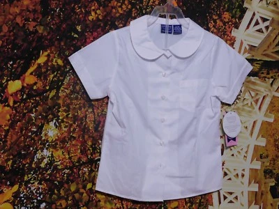 NIÑA ROPA ESCOLAR BLUSA BLANCA MANGA CORTA POR FLECHA / TALLA S (7-8) Regular Foto 1 de 4
