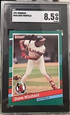 1991 DONRUSS 468 DAVE WINFIELD CALIFORNIA ANGELS *MISPRINT*RARE VINTAGE SGC 8.5!