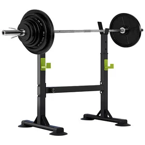 Squat Rack Bench Press Weight Exercise Barbell Stand Gym Fitness Adjustable - Picture 1 of 14