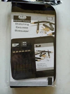 Royal Langnickel Pencil Set 16 Pc. With Travel Case H, HB, B, 2B, 4B, 6B Drawing - Picture 1 of 4