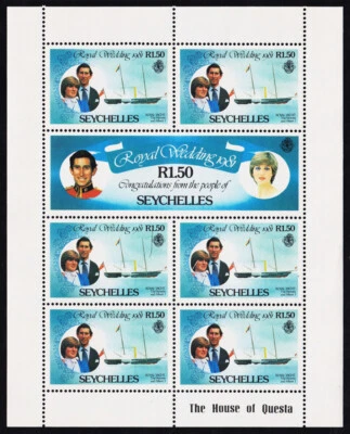 Hojas completas Seychelles Scott 469-474 (1981) como nuevas en estado bastante bueno C Foto 1 de 3