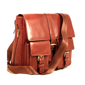 SALE Coveri World Brown Italian Leather Satchel Briefcase Business Bag RRP £235 - Picture 1 of 6