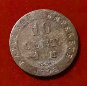 Napoléon 1er Empereur 10 CENT. à l'N couronnée 1808 M TOULOUSE RARE !   - Bild 1 von 2