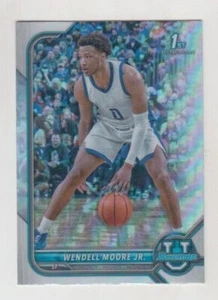Wendell Moore Jr. 2021-22 Bowman University Rookie refractor cromado #82 Wolves - Imagen 1 de 1