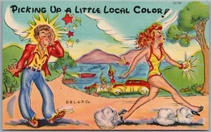 Postal cómic de humor dibujos animados de color local Y367 - Imagen 1 de 2