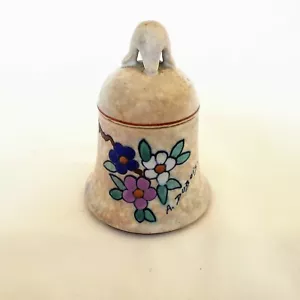 Antoine Dubois Art Deco Keramik Glocke mit Blumen Made in Belgium signiert Vintage - Bild 1 von 7