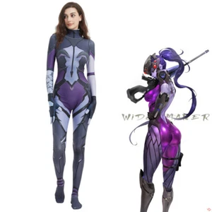 Adult Kids Widowmaker Cos Bodysuit Game Jumpsuit Cosplay Suit Halloween Costume - Picture 1 of 7