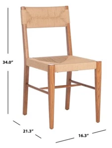 Safavieh CODY RATTAN DINING CHAIR, Reduced Price 2172738565 SFV4104B-SET2 - Picture 1 of 5
