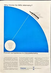 Pubblicità Vector Microtelemerty Saturn Gemini Apollo Southhampton PA stampa d'epoca 1965 - Foto 1 di 6