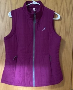 Exertek Zip Up Quilted Vest Dark Pink Medium - Picture 1 of 6